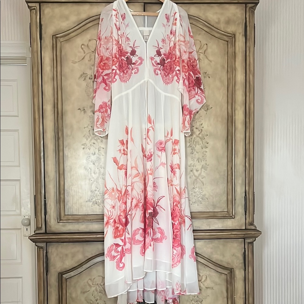 H&M Floral Pink and White Dress